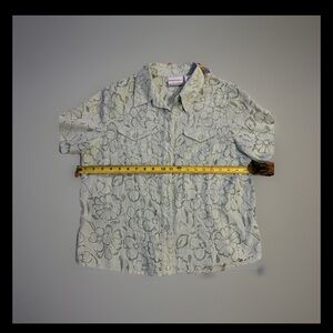 Alfred Dunner Green Casual Button Down Shirt059